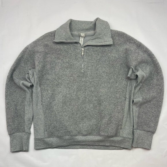 Gray Lululemon Stand Out Sherpa Half Zip- 1/2 zip - Picture 1 of 5